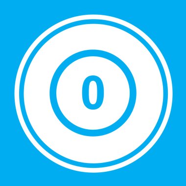 Resimli Simge Arka Planda Yalıtılmış - Daire 0 Anahat