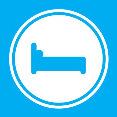 Resimli Simge Arka Planda İzole - Yatak