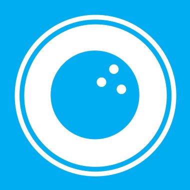 Resimli Simge Arka Planda İzole - Bowling Topu