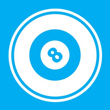 Resimli Simge Arka Planda İzole - Bilardo Topu