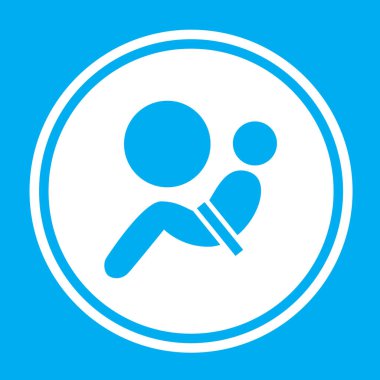 Resimli Simge Arka Planda İzole - Hava Yastığı Arıza Işığı