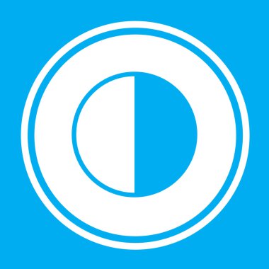 Resimli Simge Arka Planda İzole - Yüzde 50 Pasta Grafiği