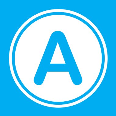 Resimli Simge Arka Planda İzole - A