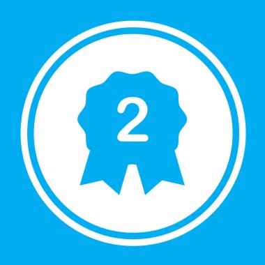 Resimli Simge Arka Planda İzole - 2.Sıra Rozeti