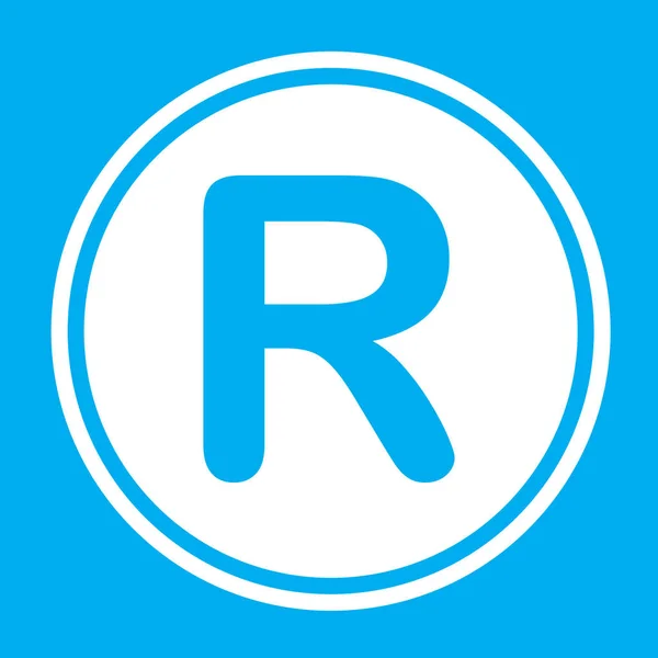 Illusztrált ikon elszigetelt a background-R — Stock Vector