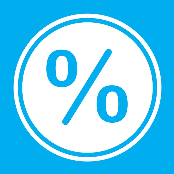 Ikona ilustrowana izolowana na tle — procent — Wektor stockowy