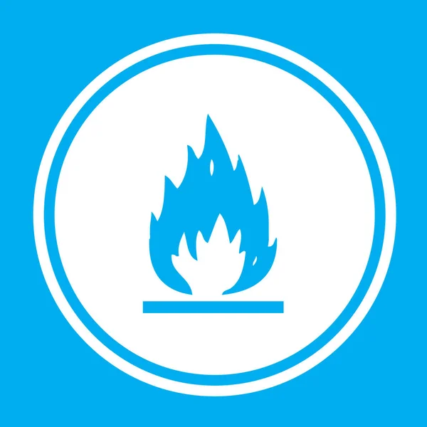 Icona illustrata isolata su uno sfondo - Open Flame — Vettoriale Stock