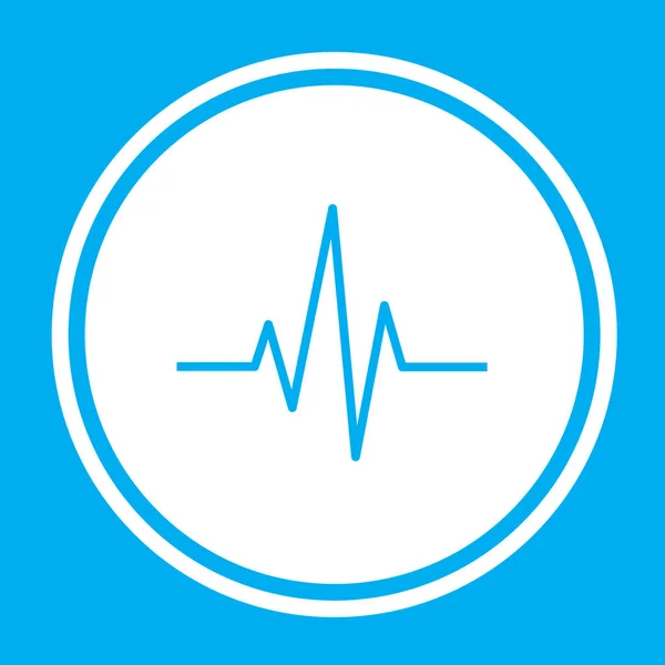 Icône illustrée isolée sur un fond - Battements de cœur — Image vectorielle