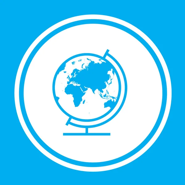 Ілюстрована ікона ізольована на тлі-глобус Європа Азія OC — стоковий вектор