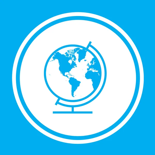 Ілюстрована ікона ізольована на фоні-глобус Північна Америка — стоковий вектор