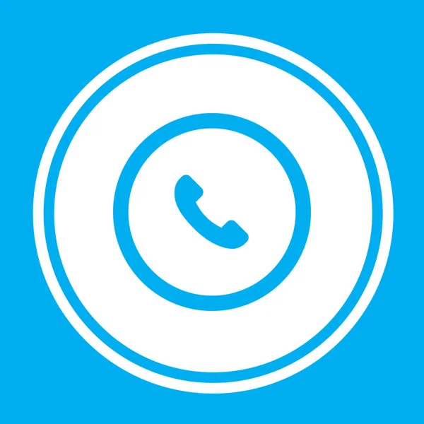 Ilustrowana ikona izolowane na tle-Circle Phone outline — Wektor stockowy