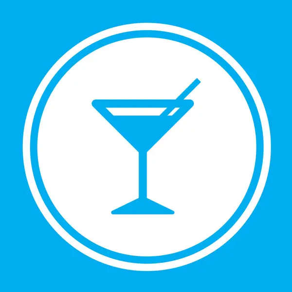 Ícone Ilustrado Isolado em Fundo - Cocktail —  Vetores de Stock