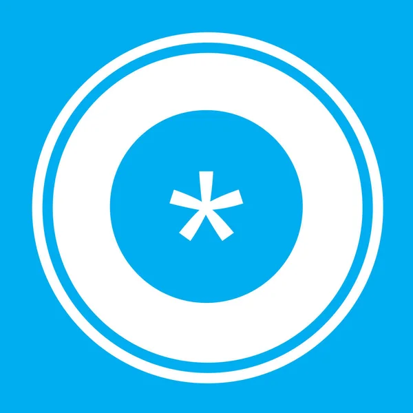 Icona illustrata isolata su uno sfondo - Riempimento cerchio Asterisco — Vettoriale Stock