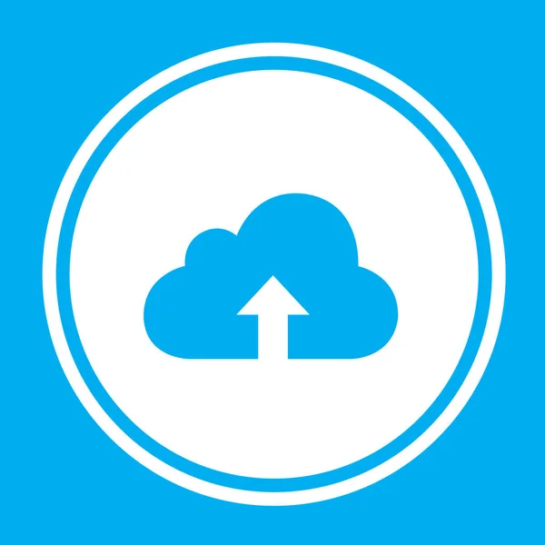 Icône illustrée isolée sur un fond - Téléchargement Cloud — Image vectorielle