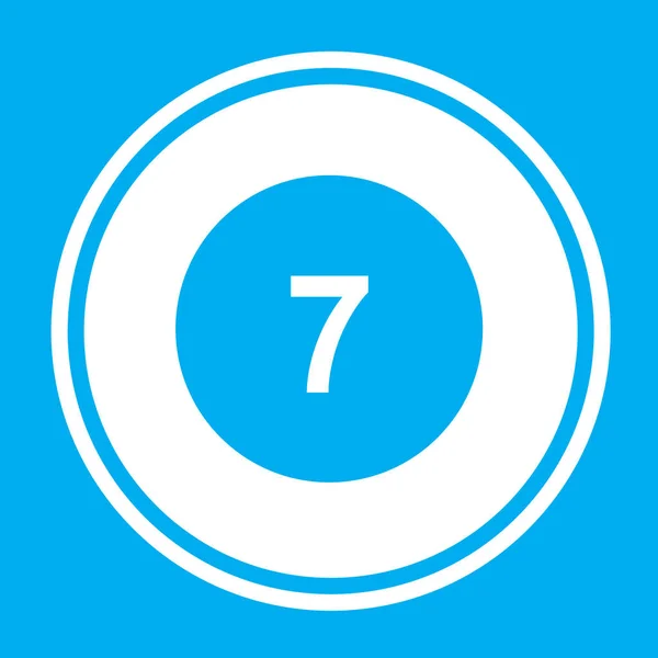 Ikone isoliert auf Hintergrund - Kreis 7 gefüllt — Stockvektor