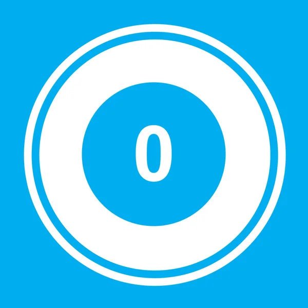 Icona illustrata isolata su uno sfondo - Cerchio 0 Riempito — Vettoriale Stock