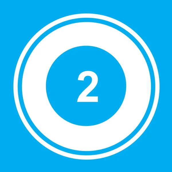 Icône illustrée isolée sur un fond - Cercle 2 rempli — Image vectorielle