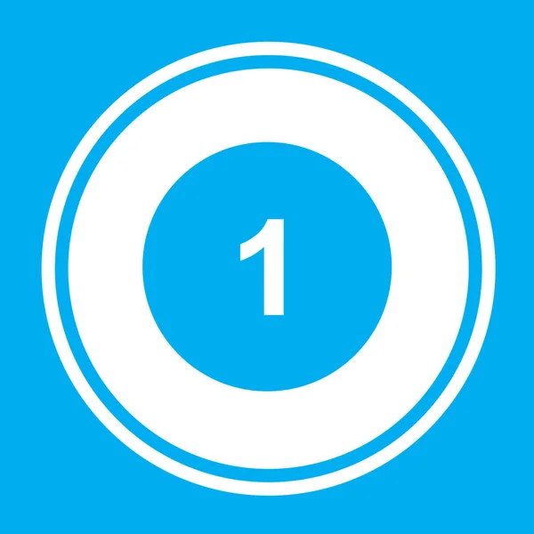Illustreret ikon Isoleret på baggrund - Circle 1 Fyldt – Stock-vektor