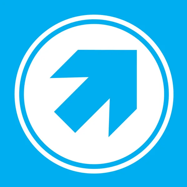 Ícone ilustrado isolado em um fundo Arrow Up Right — Vetor de Stock