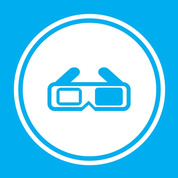 Ilustrowana ikona izolowane na tle-okulary 3D — Wektor stockowy