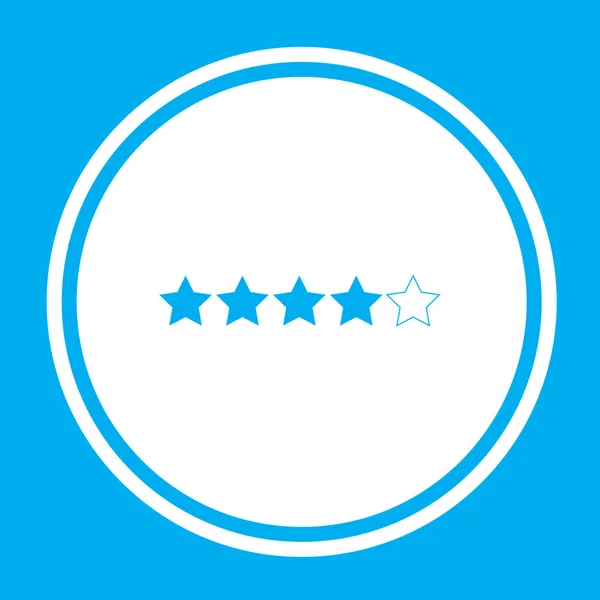 Ícone ilustrado isolado em um fundo - 4 Star Rating — Vetor de Stock