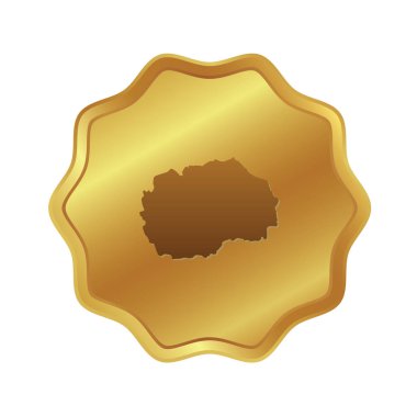 Makedonya Ülke Şekli İllüstrasyonu