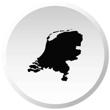 Hollanda Ülke Şekli İllüstrasyon