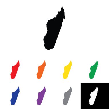 Madagaskar Ülke Şekil İllüstrasyon