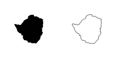 Zimbabve Zimbabve Ülke Şekil İllüstrasyon