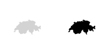 İsviçre Ülke Şekli İllüstrasyon