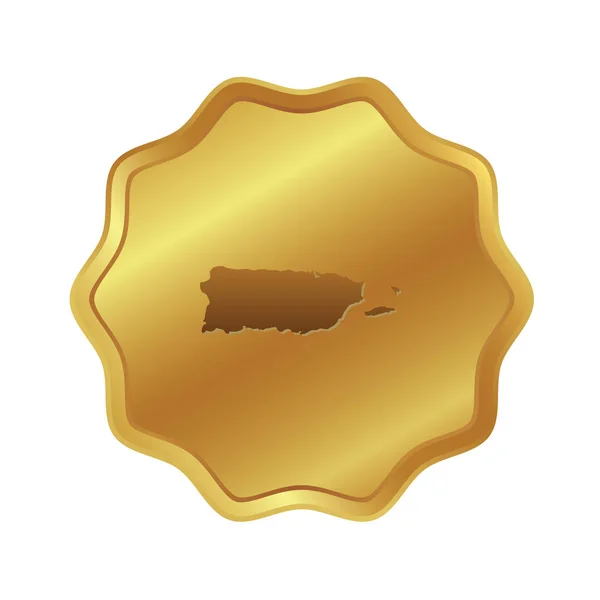 波多黎各的国家形状插图 — 图库矢量图片