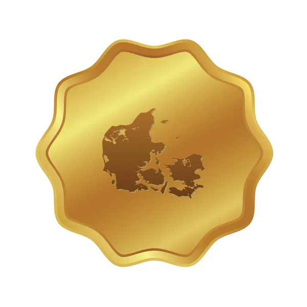 Forma del paese Illustrazione della Danimarca — Vettoriale Stock