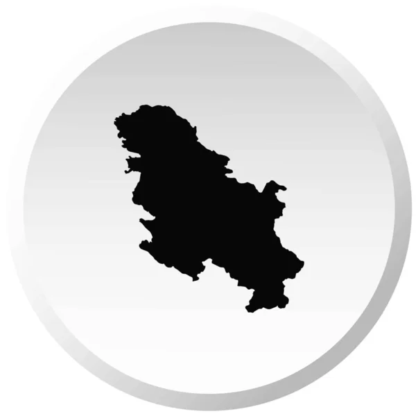 セルビアの国の形のイラスト — ストックベクタ