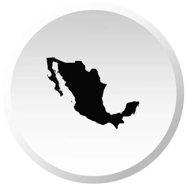 Ilustración de México en forma de país — Vector de stock