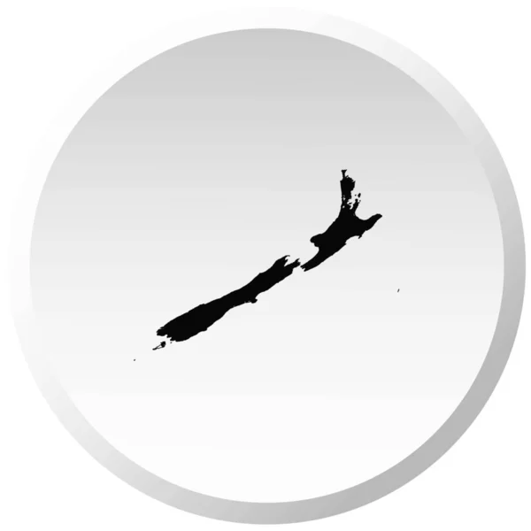 ニュージーランドの国の形のイラスト — ストックベクタ