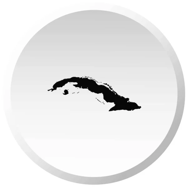 Illustration de la forme du pays de Cuba — Image vectorielle