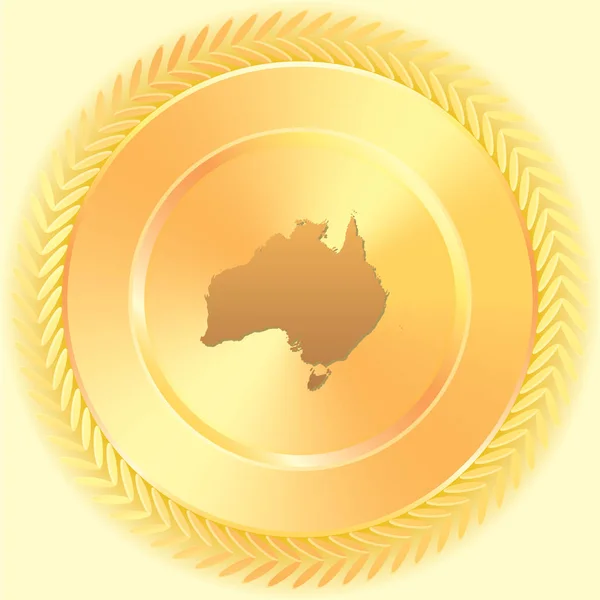 Country Shape Illustration of Australia — Stock Vector