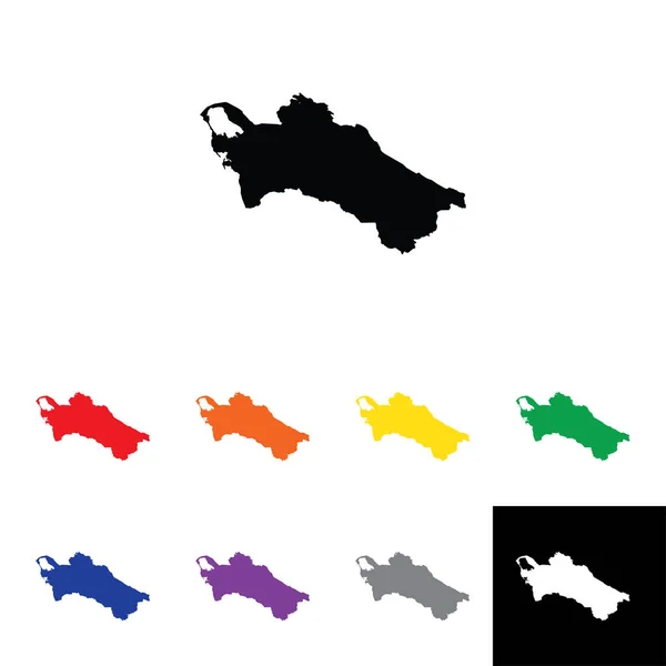 Σχήμα χώρας απεικόνιση του Τουρκμενιστάν — Διανυσματικό Αρχείο