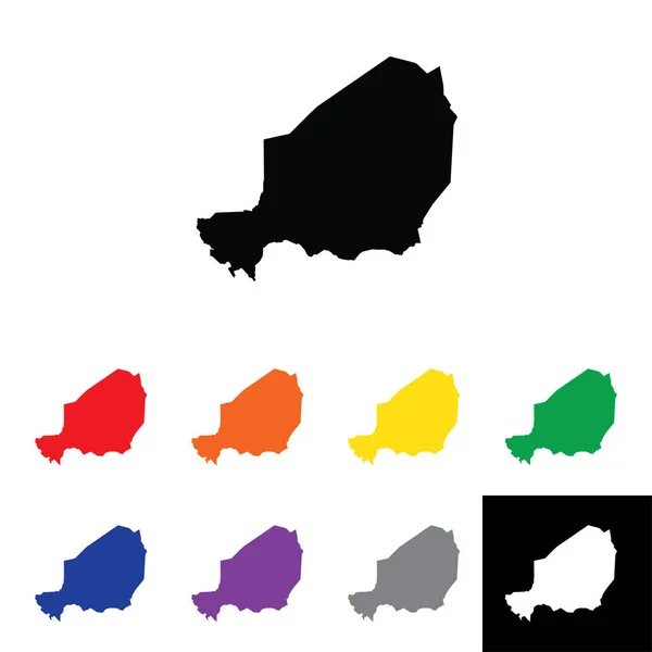 Illustration en forme de pays du Niger — Image vectorielle