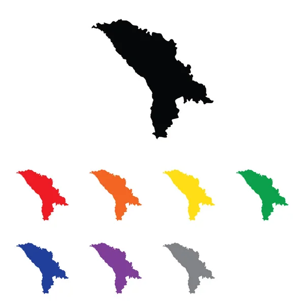 Illustration de la forme de la Moldavie — Image vectorielle