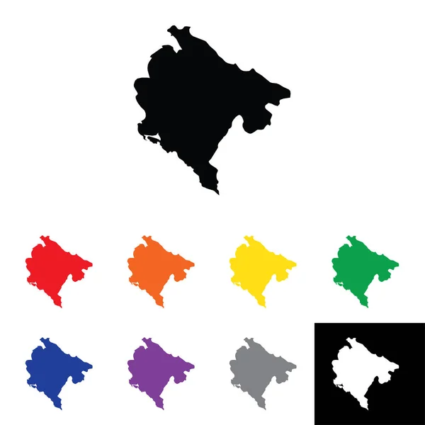 Länderspezifische Darstellung von Montenegro — Stockvektor