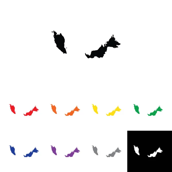 Obrazec země – ilustrace Malajsie — Stockový vektor