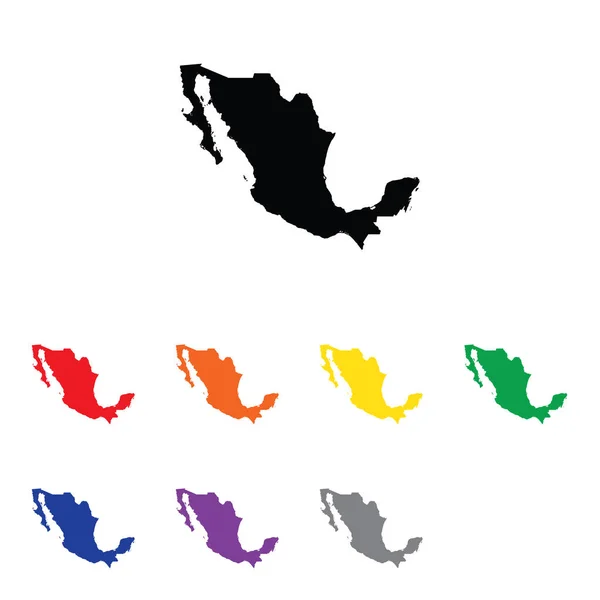 Forma del paese Illustrazione del Messico — Vettoriale Stock