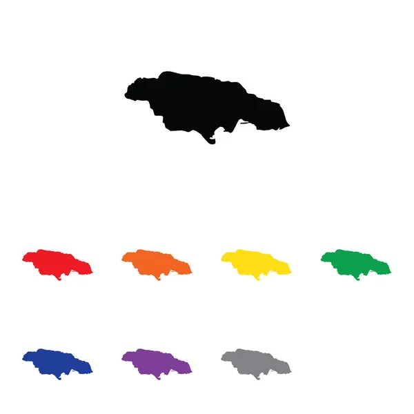 Illustration en forme de pays de la Jamaïque — Image vectorielle