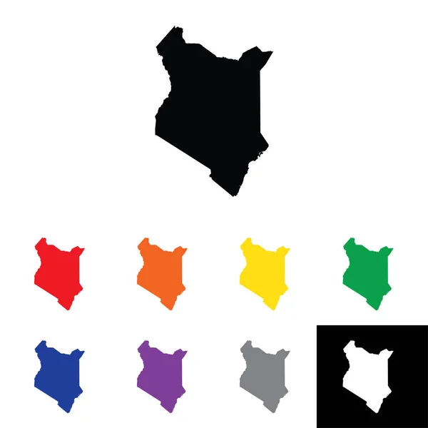 Illustration de la forme du pays du Kenya — Image vectorielle