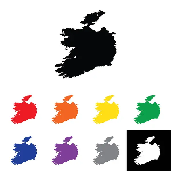 País forma ilustração da Irlanda —  Vetores de Stock