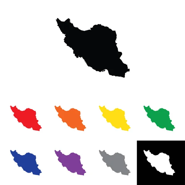 Illustration en forme de pays de l'Iran — Image vectorielle