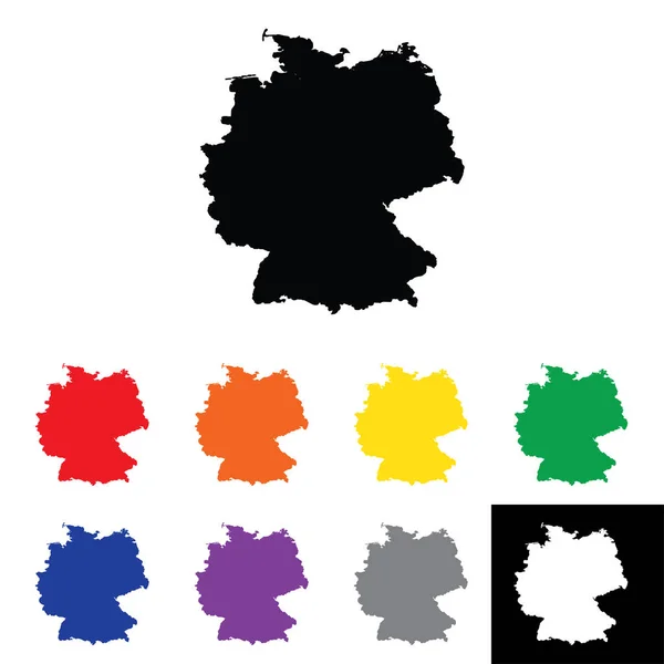 Ilustración de Alemania en forma de país — Vector de stock