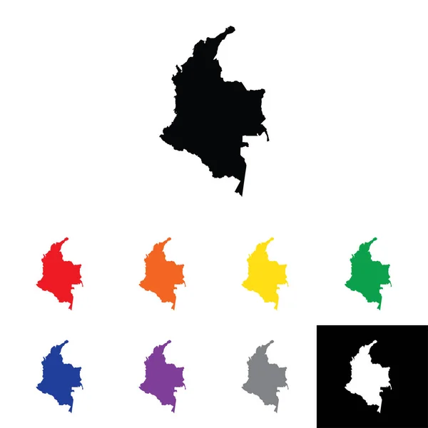 Ilustración de Colombia en forma de país — Vector de stock