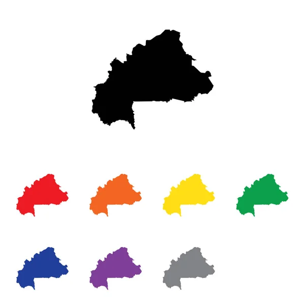 布基纳法索国家形状插图 — 图库矢量图片